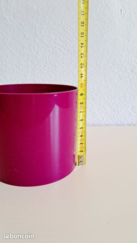 Cache pot orchidées et plantes vertes plastique rose prune (image 6)