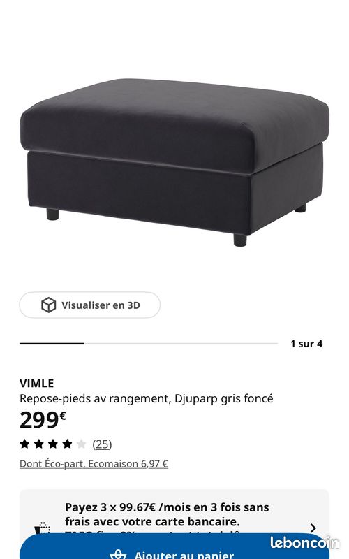 Coffre, repose pied, IKEA (image 2)