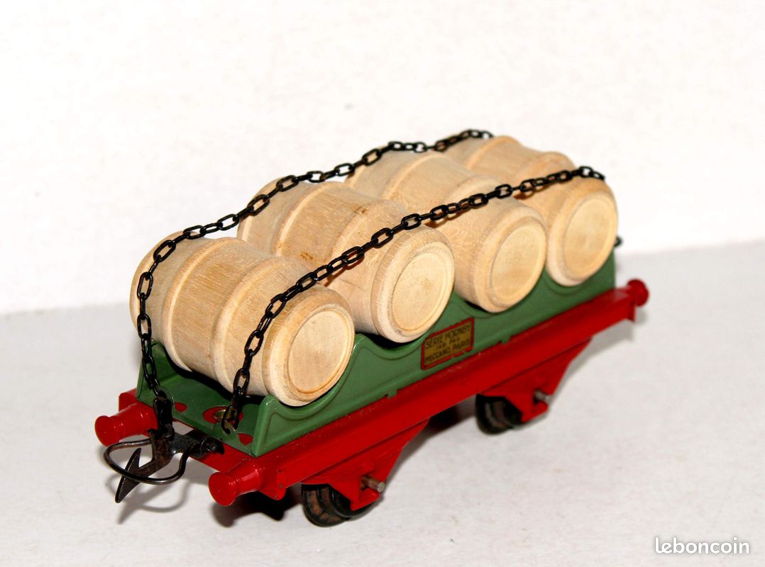 Wagon Hornby O 1/48 RS 691 – Porte Tonneaux En Bois Pour Train Vintage