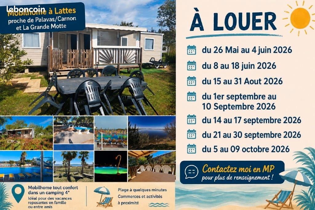Location mobilhome Lattes (image 1)