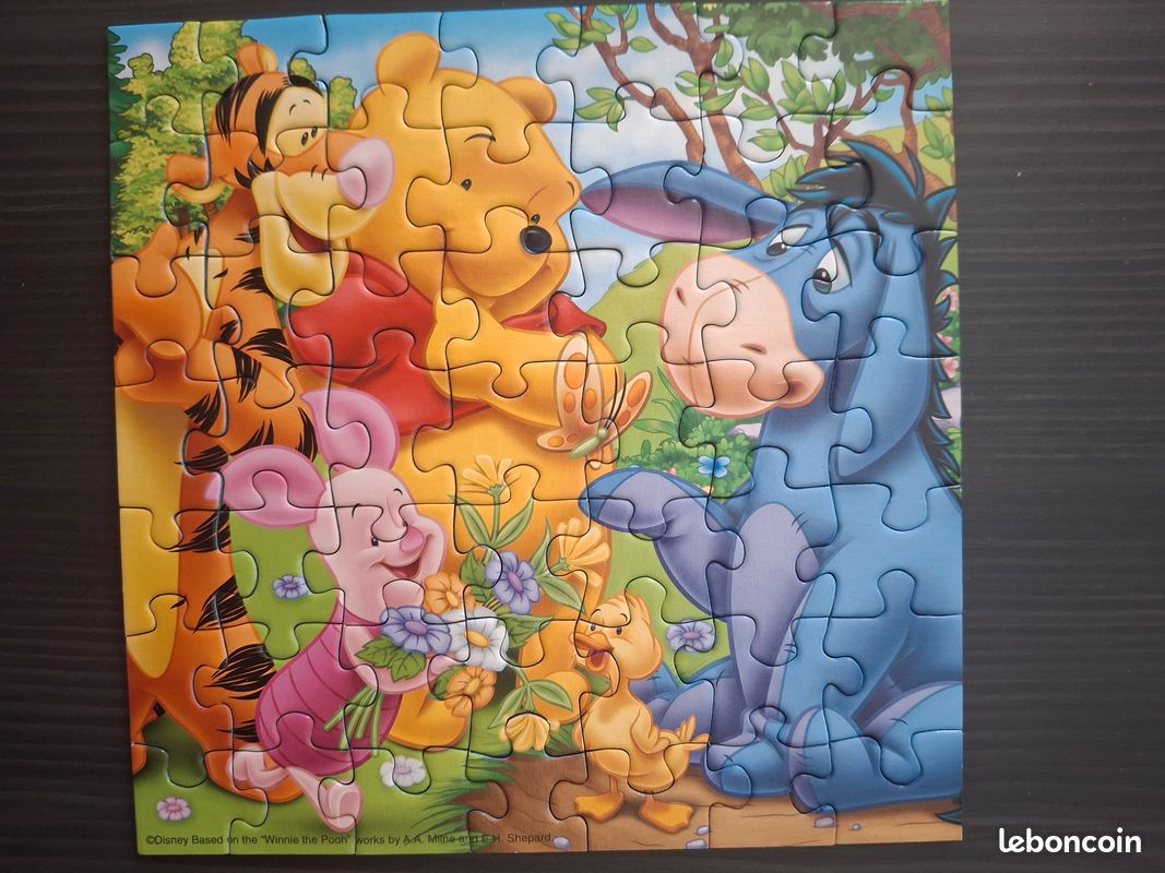 Très bon état et complet : Lot 3 puzzles Winnie l'Ourson 49 pièces (image 4)