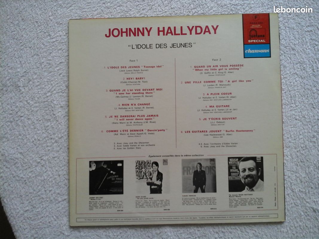 Johnny hallyday 33.t "l'idole des jeunes" (image 2)