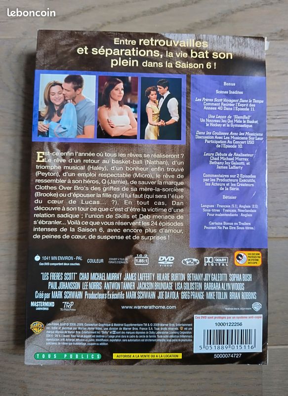 Coffret DVD série Les frères Scott - saison 6 (image 2)