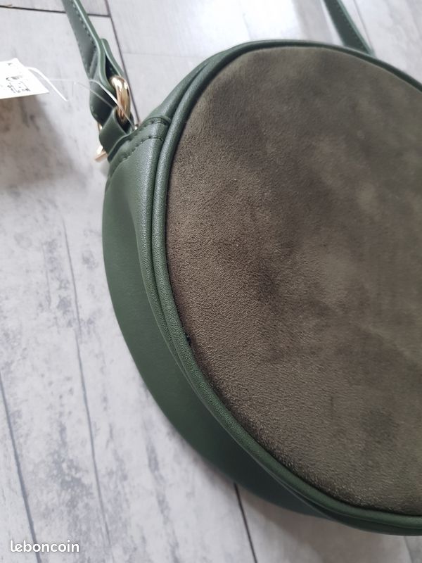 Sac bandoulière rond vert neuf Accessoires Bagagerie