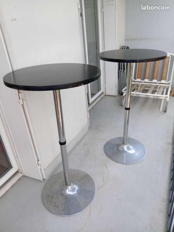 Mange-debout plateau rond de couleur noire (image 2)