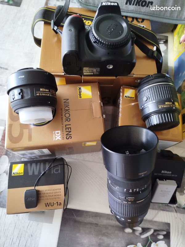 NIKON D3300 + plusieurs objectifs ou echange contre voiture avec travaux mécanique a faire (image 2)
