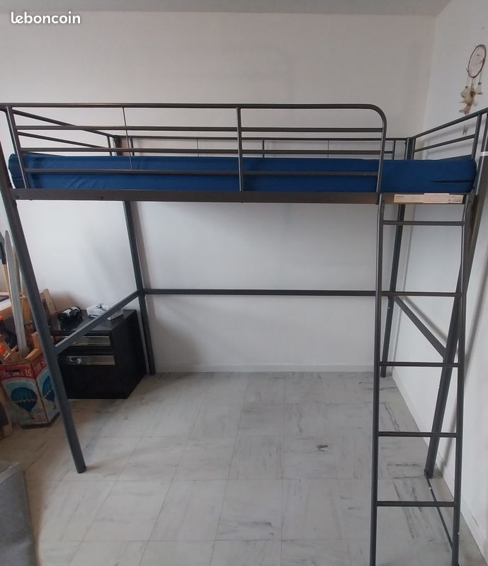 Lit Mezzanine Metal Bureau pas cher - Meilleures ofes sur le neuf et l' occasion