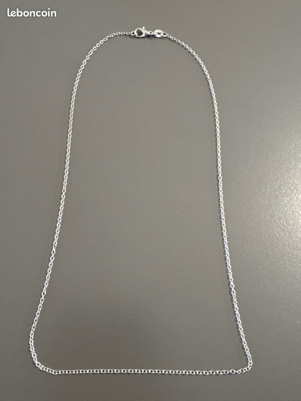 Chaîne en argent 925 longueur 47 cm maillon de 1,5 mm K (image 1)
