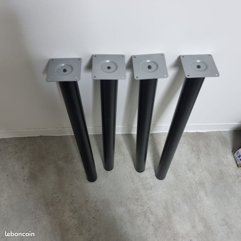 Lot de 4 pieds de table noirs (image 2)