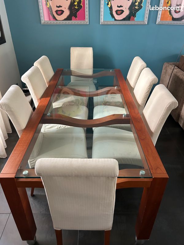 Ensemble table et chaises design Italien (image 2)