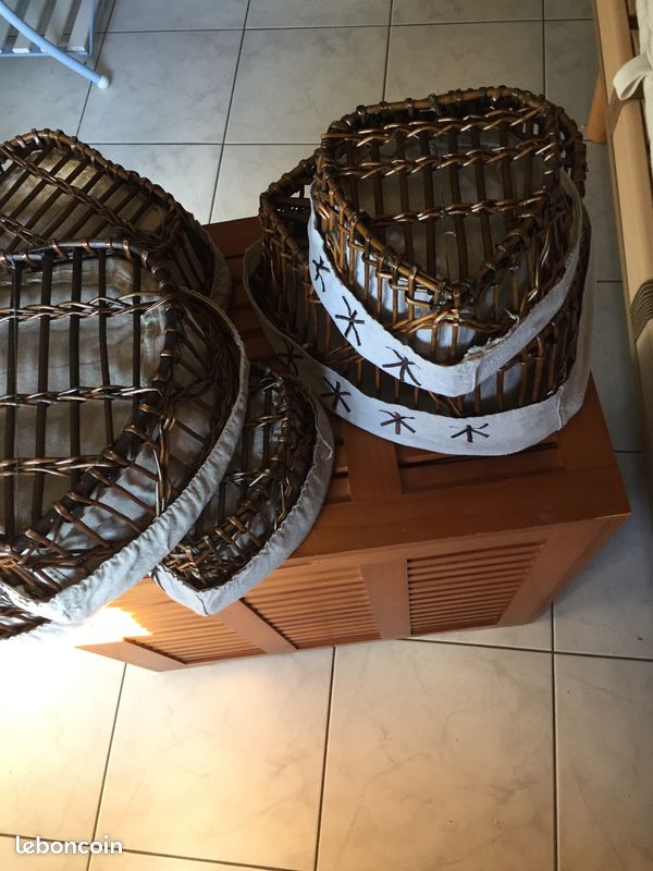 Cinq paniers de rangement décoratif en forme de cœur (image 7)