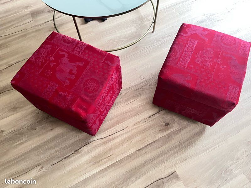 Poufs rectangulaire avec rangement (image 1)