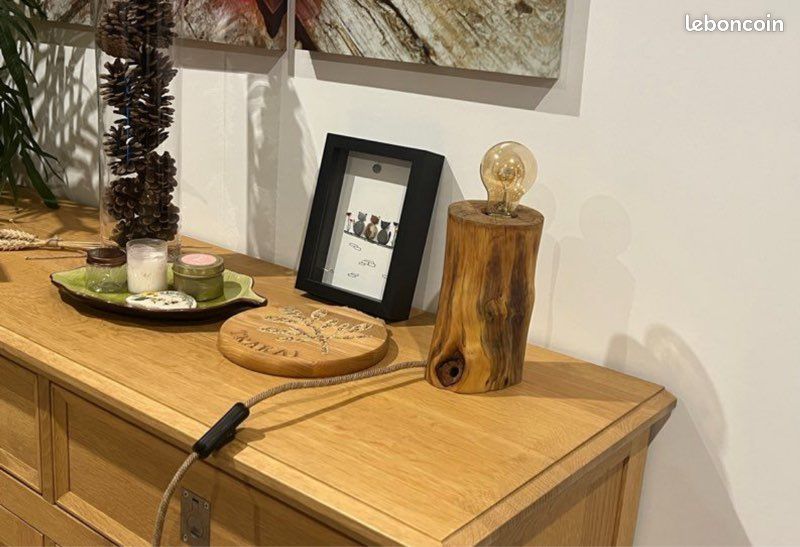 Lampe bois déco (image 1)