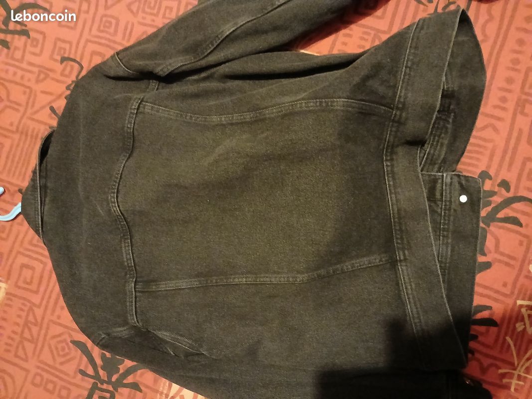 Veste en jean noir (image 2)