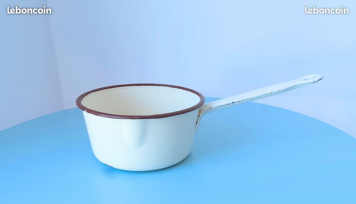 Casserole Émail Rétro Homoyoyo Avec Couvercle - Marmite Vintage Induction Facile à Nettoyer