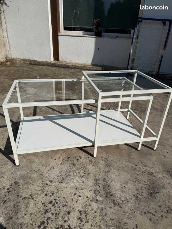 Table Gigognes blanches IKEA (image 1)