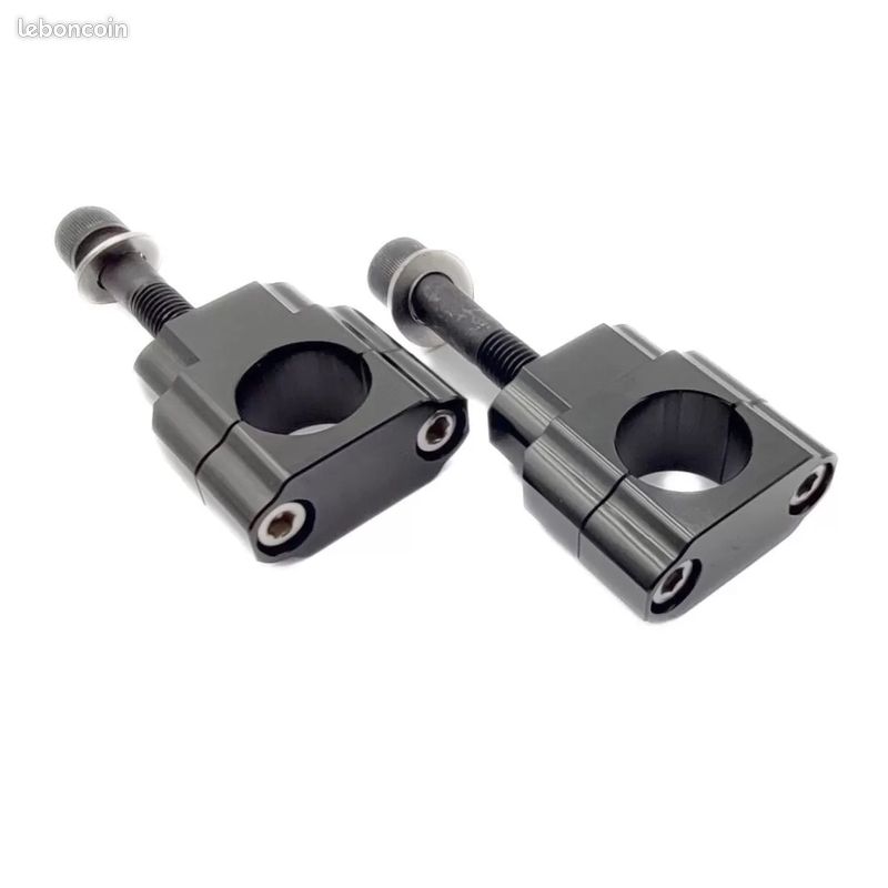 Pinces De Guidon Moto 28mm Yctze - Alliage Aluminium CNC - Noir Pour Barres De Moto, VTT