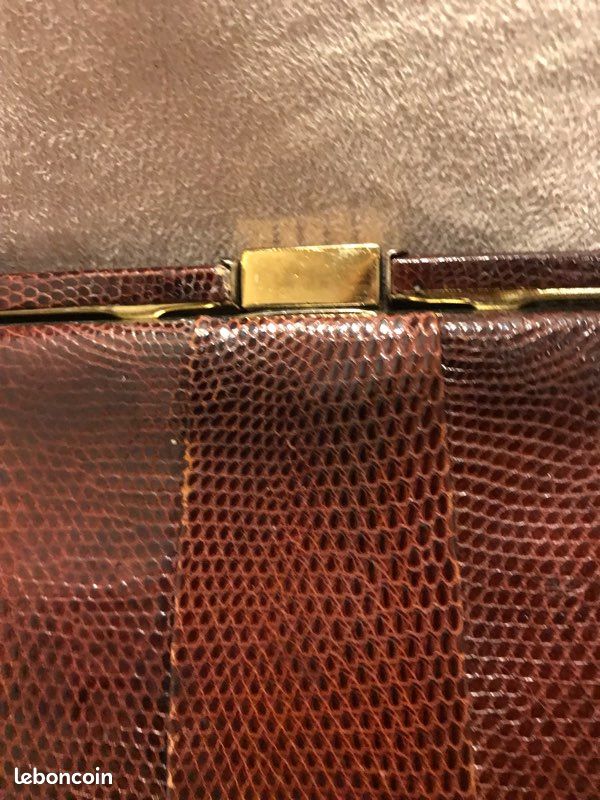 Sublime sac à main en cuir Vintage Chic ancien from England (image 5)