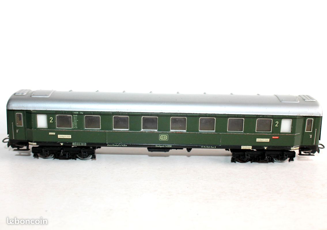Y382 Macket train Ho wagon voyageur forestier 2 classe SNCF