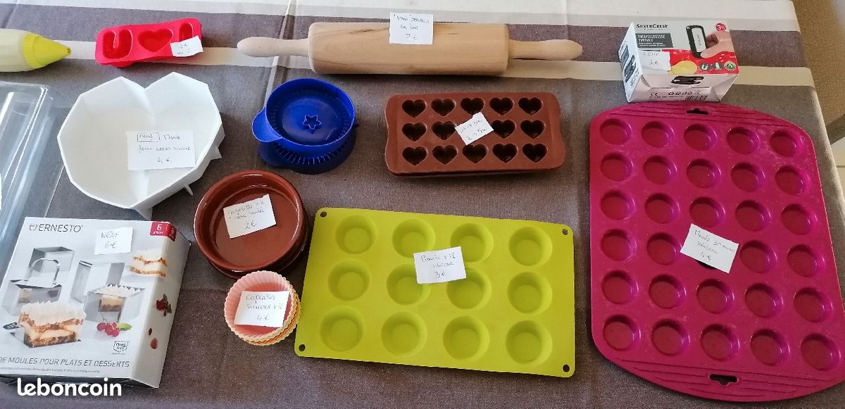 Pâtisserie et cuisine, moule, rouleau, glace, emporté pièce,.. (image 2)