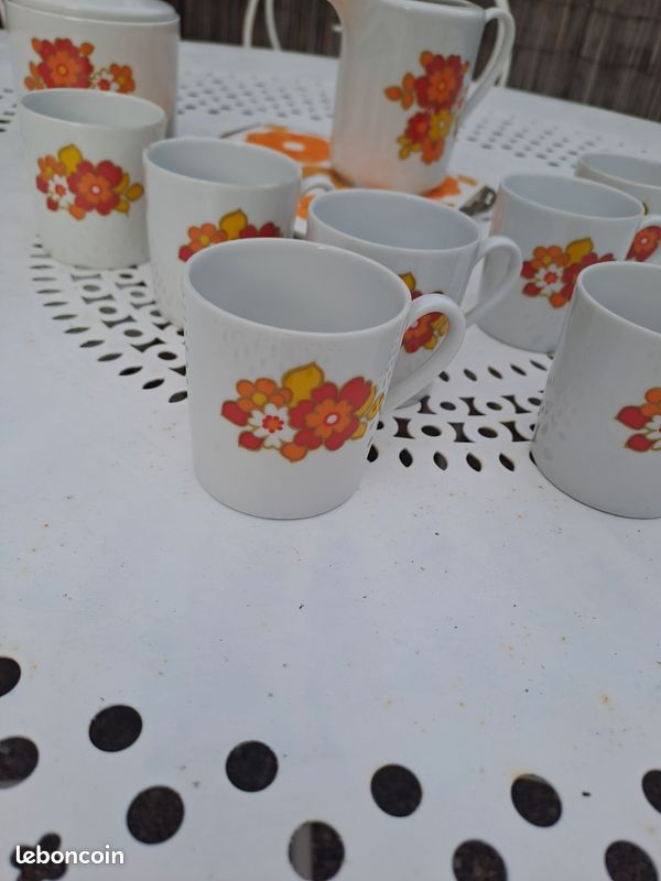 Service à café cafetière et 8 tasses Seltmann Weiden Bavaria West