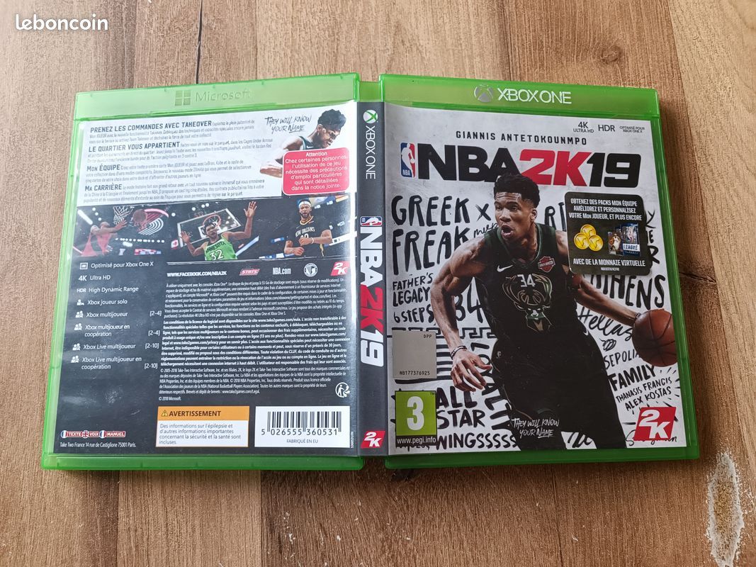 Jeu Xbox One NBA 2K19 + boîte + documents (image 6)