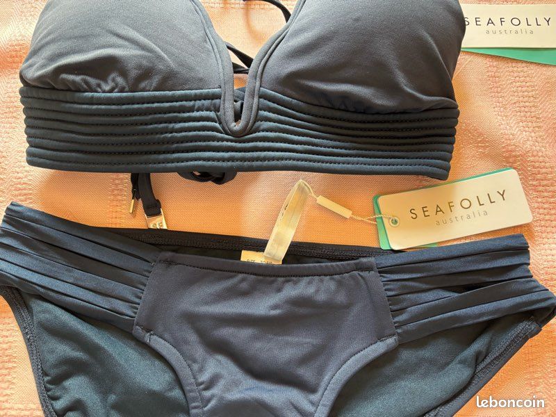 Maillot de bain deux pièces marine à marque Seafolly Vêtements