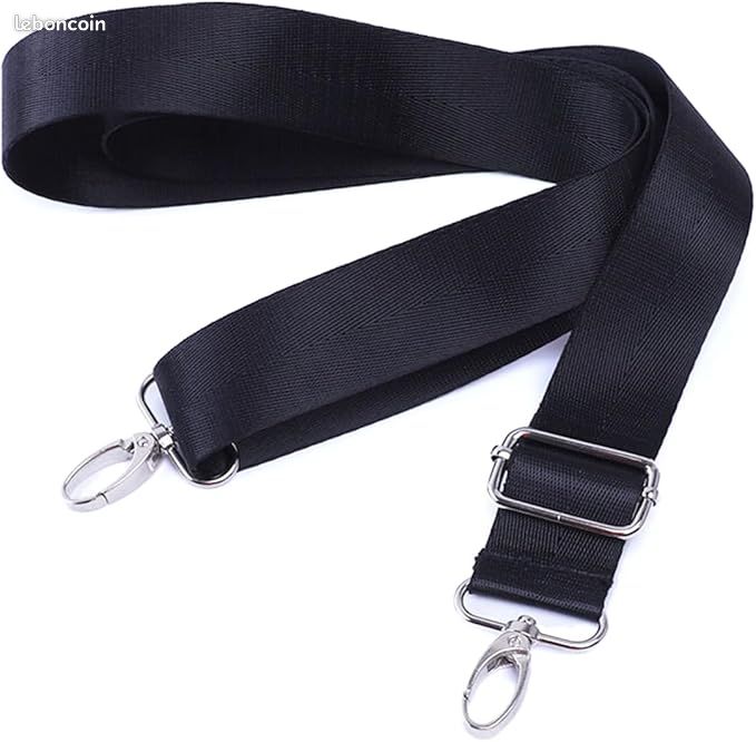 Anse réglable noire pour sac à bandoulière (image 1)