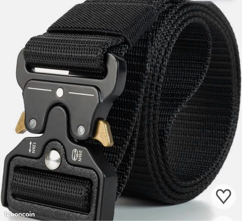 Ceinture de combat multifonction robuste – Ceinture tactique réglable en nylon pour sports de plein air, randonnée et travail – Ceinture en toile durable avec boucle pour homme et femme – Accessoires (image 1)