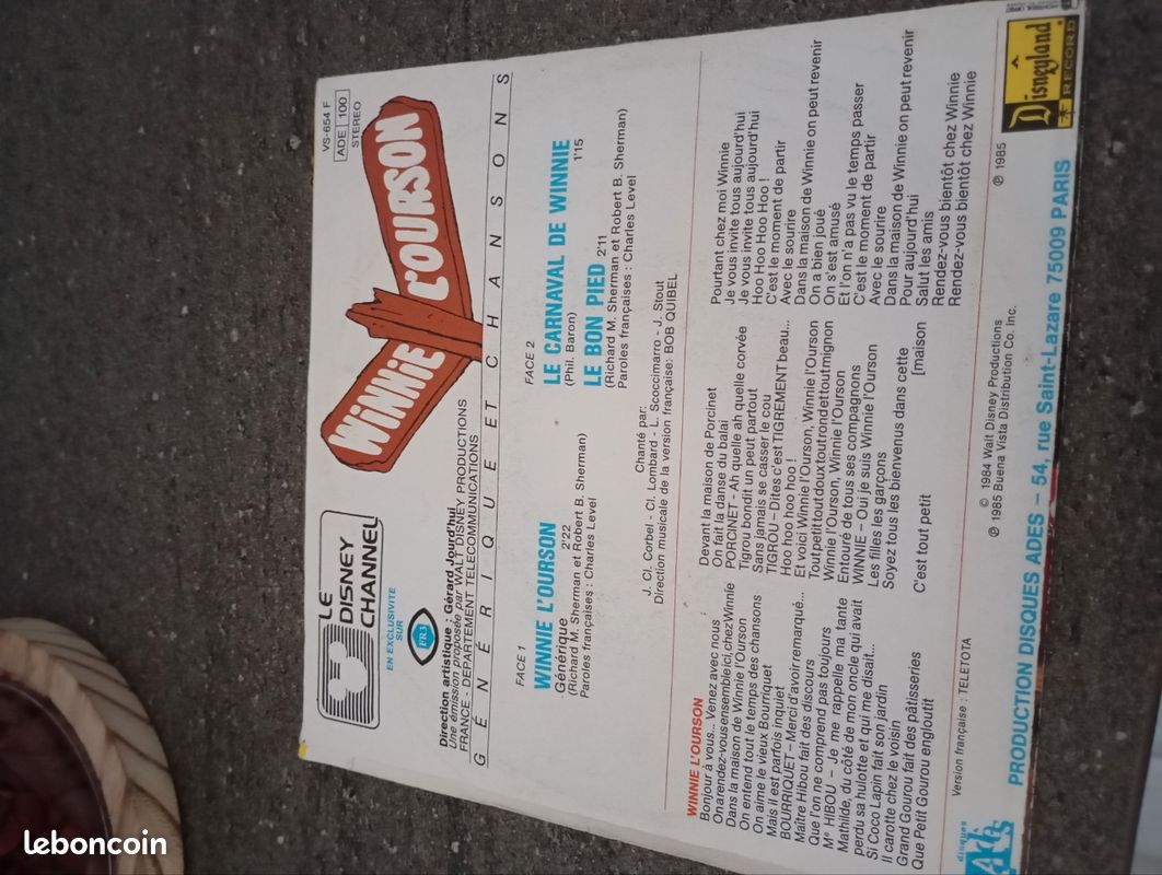Disque vinyle Winnie l ourson (image 2)