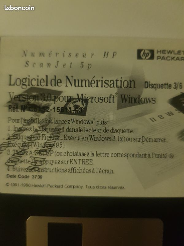 Disquette logiciel de numération HP (image 10)