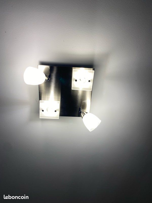 Plafonnier led carré 4 ampoules (image 4)