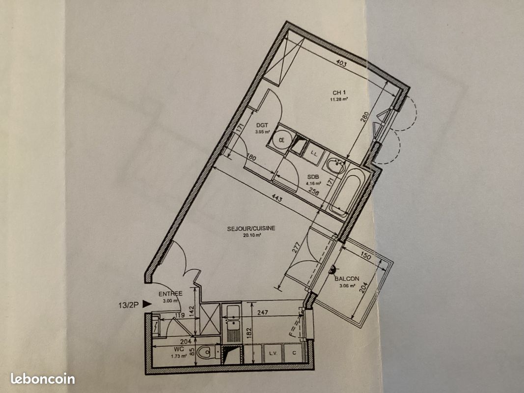 Appartement 2 pièces 43 m² · à Moisselles · 43 m² · 880 €/mois