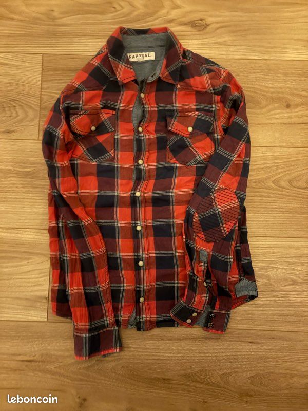 Chemise Femme Kaporal 5 à Carreaux Rouge Et Bleu – Taille M – Coton – Occasion En Excellent état