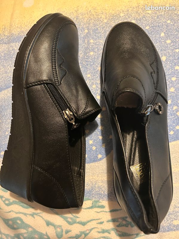 Mocassin femme d hiver noir Chaussures