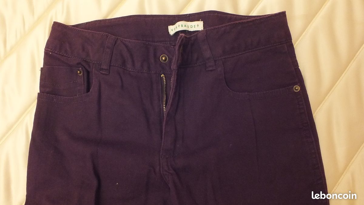 Pantalon long mauve enfant nine31 (image 2)
