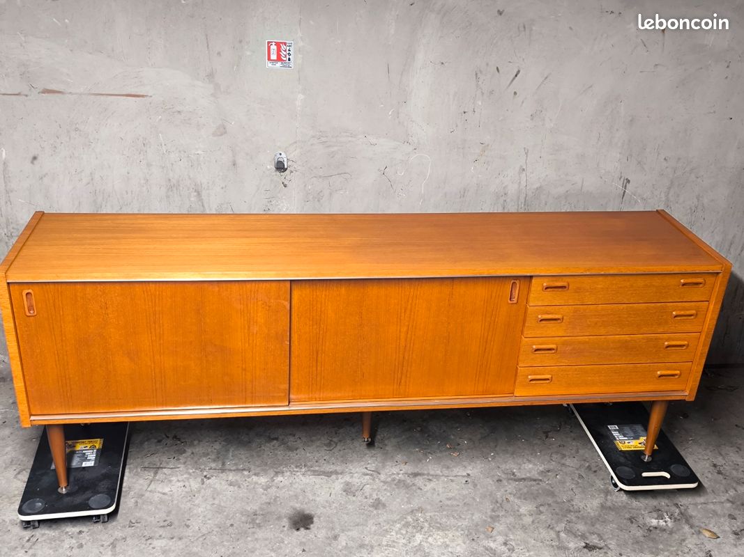 Enfilade scandinave vintage teck années 70 (image 8)