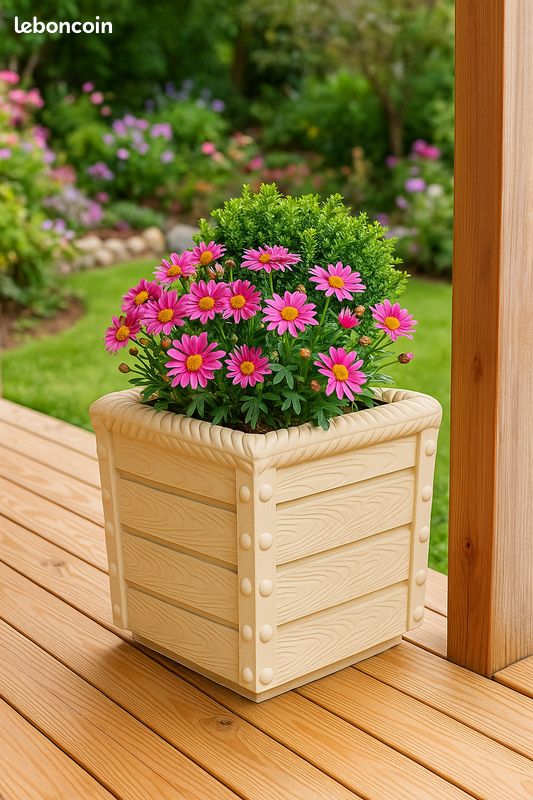 Pot de fleur en pierre reconstituée (image 2)