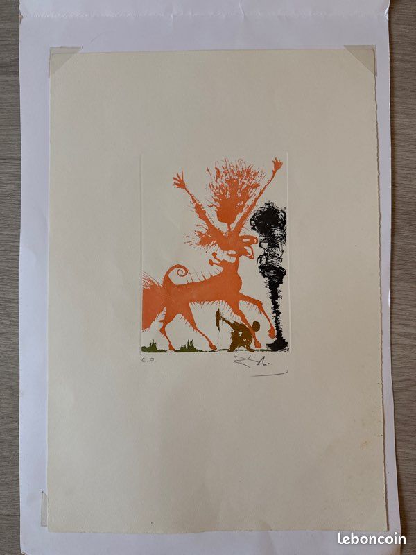 Gravure originale à l’aquatinte Salvador Dali (image 2)
