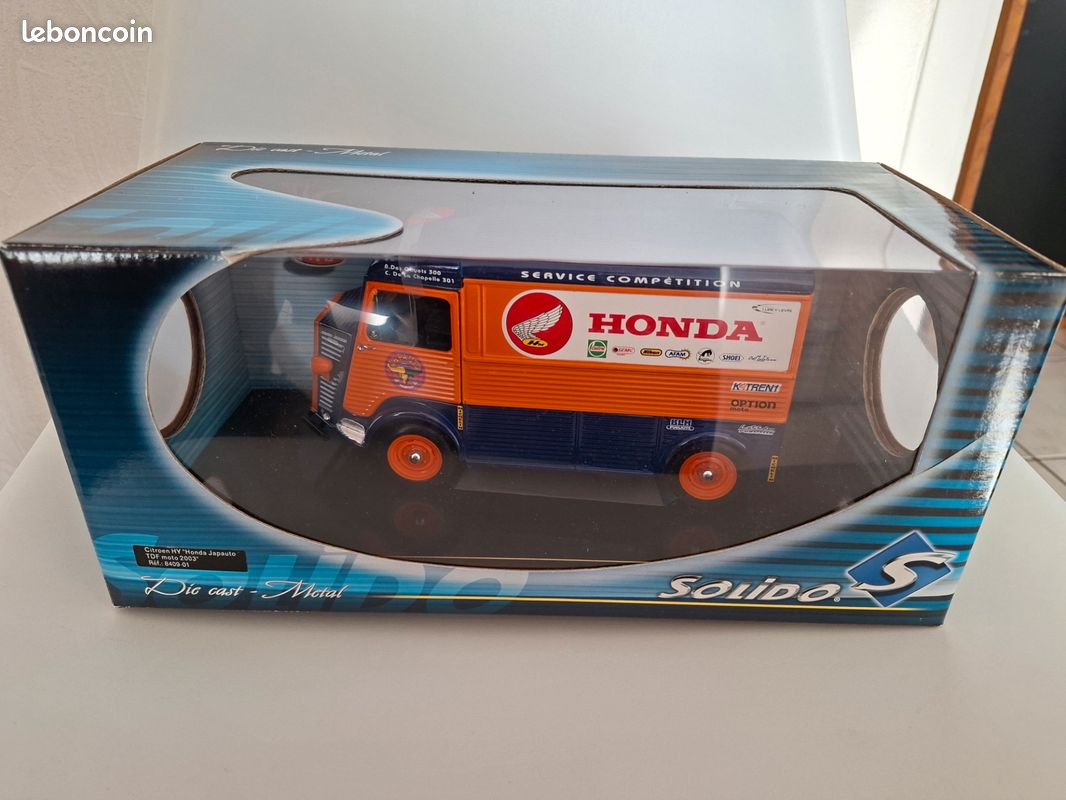 Solido 1/21 – Citroën HY Honda Japauto – Moto TDF 2003 – Orange/Bleu