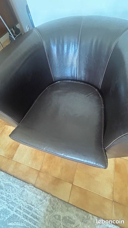 Fauteuil Club FLY PEPPONE Mustang Marron (image 4)