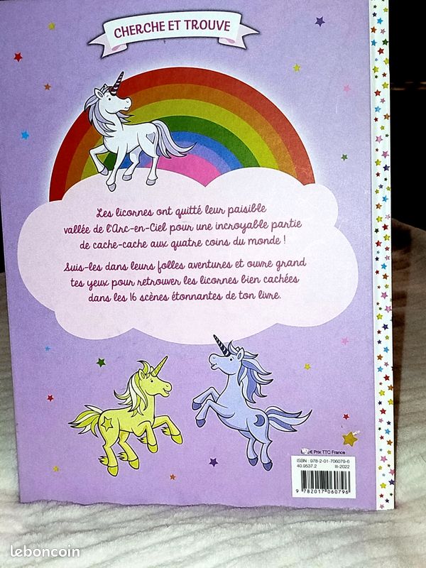 Deux Coqs d'Or Livre Cherche et Trouve les Licornes NEUF (image 2)