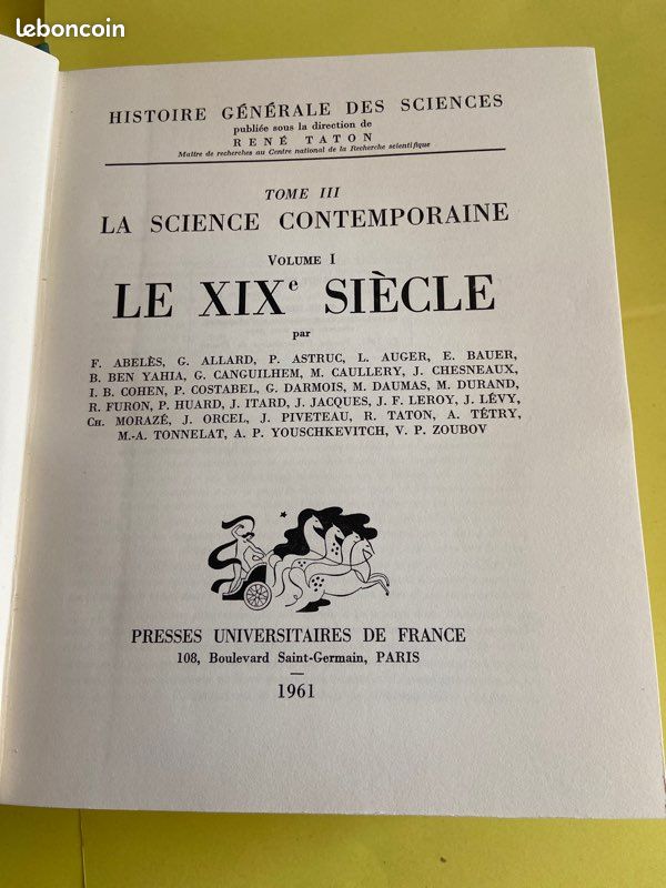 LA SCIENCE CONTEMPORAINE -1-LE XIXe SIÈCLE - RENE TATON (image 4)
