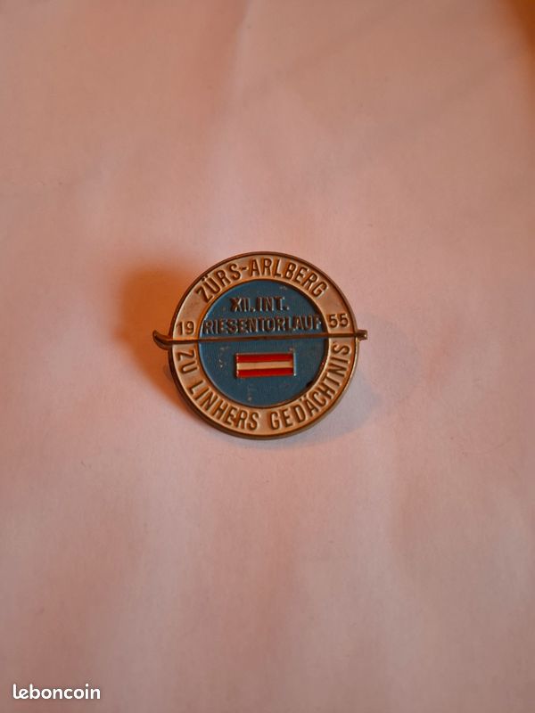 Insigne alu peint 1940 SAVOIE SKI SES CHASSEURS OU