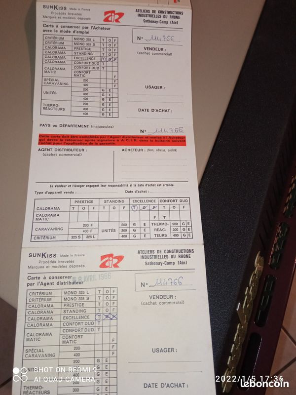 Vend Poêle à gaz année 1966 jamais servi (image 3)