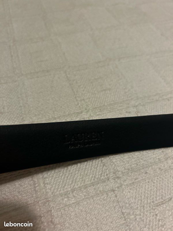 Ceinture Lauren Ralph Lauren cuir noir neuve étiquetée T.M (image 8)