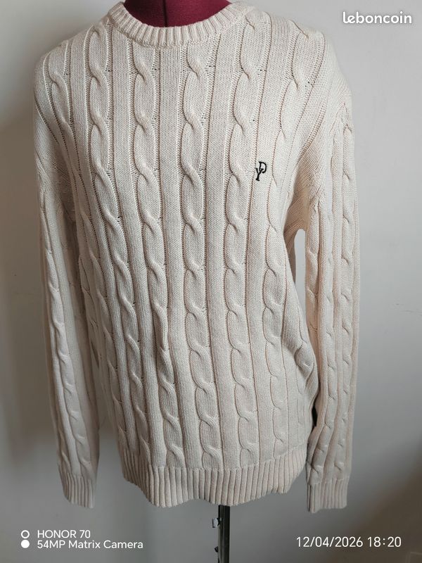 Pull torsadé en coton yves dorsey (image 1)