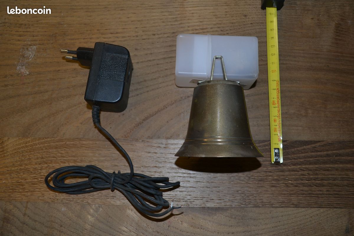 Sonnette Carion Électrique en Cloche Métal Bronze 6-9v avec son tranformateur en 230v (image 1)