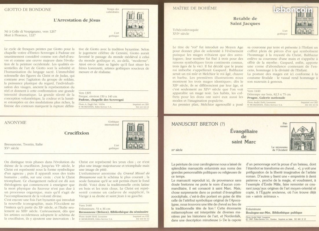 Cartes Postales Histoire de l'art Edito-Service Genève D (image 10)