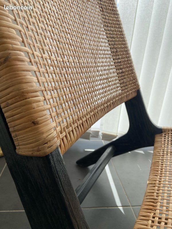 Fauteuil bois et canage (image 4)